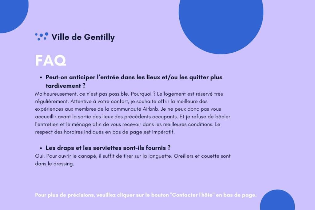 Appartement Cosy Au Calme, Proche De Paris Et Du Rer B Gentilly Exterior foto